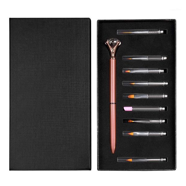 pieces/set nail brush rhinestone manicure pen set acrylic powder gel tools 2021 1