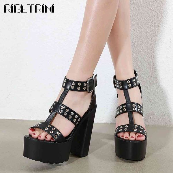 sandals ladies cool high block heels shoes party fashion metal decorating women summer rome sandals, Black
sandals ladies cool high block heels shoes party fashion metal decorating women summer rome sandals, Black