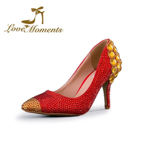 arrival bride shoes red high heels rhinestone gold crystal banquet party dazzling bridesmaid pointed toe dress, Black
arrival bride shoes red high heels rhinestone gold crystal banquet party dazzling bridesmaid pointed toe dress, Black