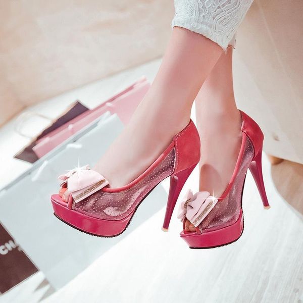 dress shoes luxury design summer women heels sandals fashion peep toe sweet bow-tie pink lace women's party wedding, Black
dress shoes luxury design summer women heels sandals fashion peep toe sweet bow-tie pink lace women's party wedding, Black
