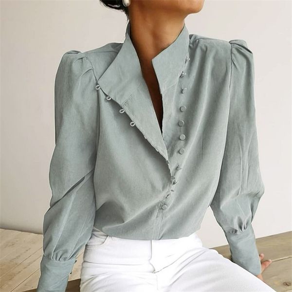 elegant casual stand collar white shirt long sleeve button comfortable fit office high street spring autumn fashion 210517
elegant casual stand collar white shirt long sleeve button comfortable fit office high street spring autumn fashion 210517
