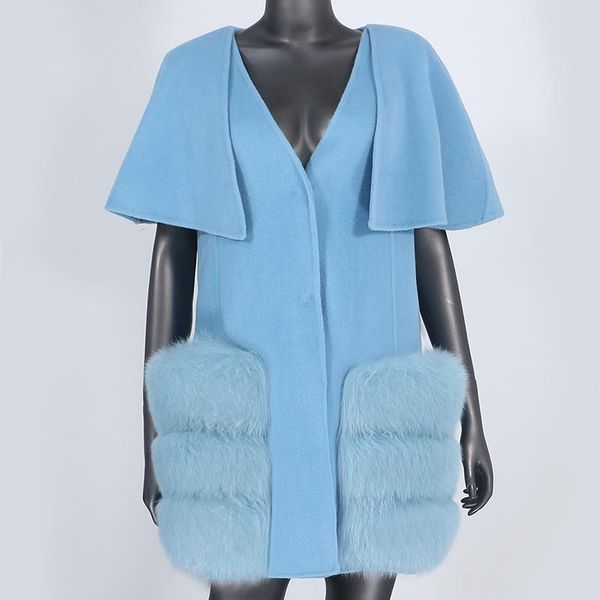women's wool & blends 2021 real fur coat cloak winter jacket women 100% natural pocket cashmere outerwear streetwear fluffy, Black
women's wool & blends 2021 real fur coat cloak winter jacket women 100% natural pocket cashmere outerwear streetwear fluffy, Black