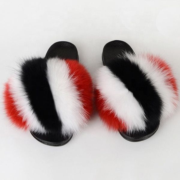 summer women fur slides real furslippers female indoor flip flops raccon sandals furry fluffy plush shoes, Black
summer women fur slides real furslippers female indoor flip flops raccon sandals furry fluffy plush shoes, Black