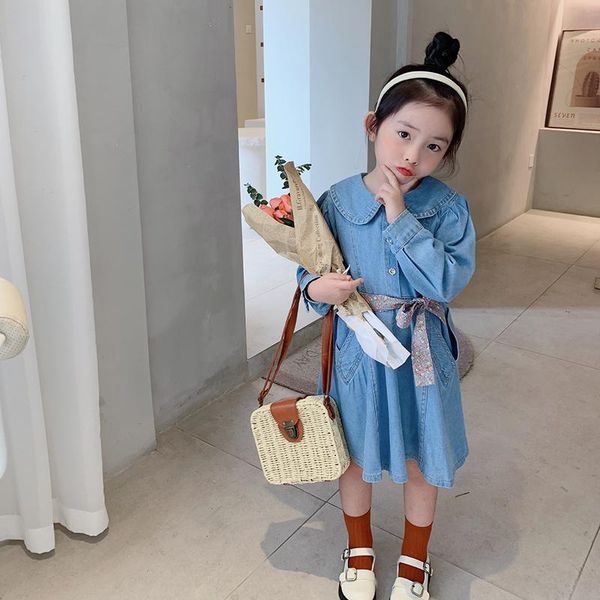 girl's dresses mila chou 2021 autumn baby girls denim dress kid floral sashes long-sleeve turn-down collar blue children cute, Red;yellow
girl's dresses mila chou 2021 autumn baby girls denim dress kid floral sashes long-sleeve turn-down collar blue children cute, Red;yellow