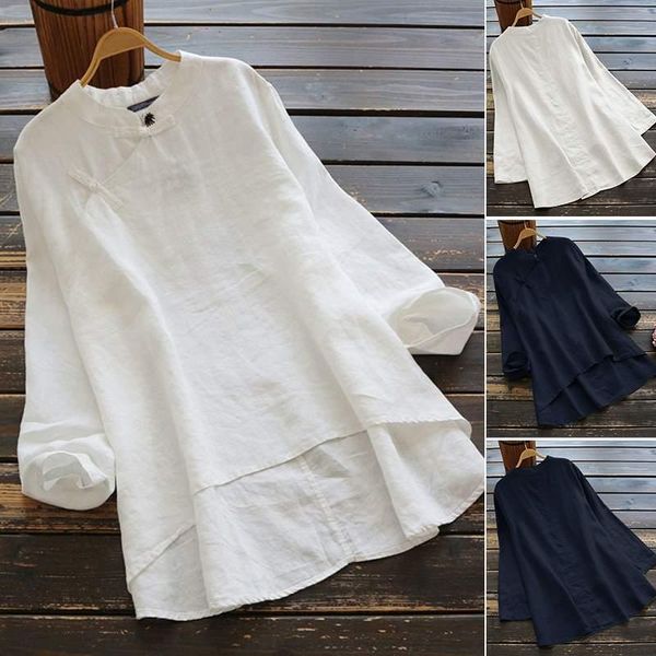 women's blouses & shirts plus size ladies casual long sleeve 2022 vintage buttons cotton blusas high low tunic chemise 5xl, White
women's blouses & shirts plus size ladies casual long sleeve 2022 vintage buttons cotton blusas high low tunic chemise 5xl, White