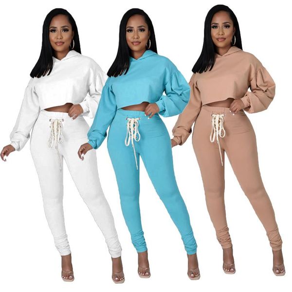 women's two piece pants pure color stitching hollow sweater and trousers suit autumn fashion long-sleeved two-piece, White
women's two piece pants pure color stitching hollow sweater and trousers suit autumn fashion long-sleeved two-piece, White