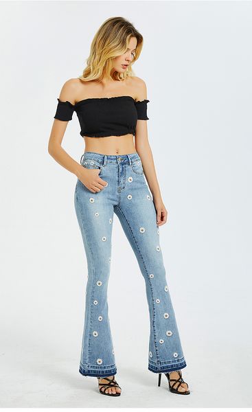 msxu's arrival denim baggy pants burnt-edge daisy jeans for high-waisted ladies, Blue
msxu's arrival denim baggy pants burnt-edge daisy jeans for high-waisted ladies, Blue