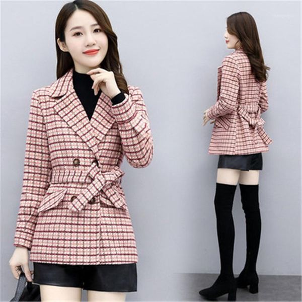 women's wool & blends 2021 autumn winter fashion style plaid lapel double-breasted long-sleeved slim-fit lace woolen coat women trendy, Black
women's wool & blends 2021 autumn winter fashion style plaid lapel double-breasted long-sleeved slim-fit lace woolen coat women trendy, Black