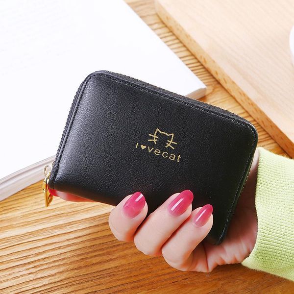 card holders 6 color black business holder cartoon cute case for student lovely cat small wallet leather short, Brown;gray
card holders 6 color black business holder cartoon cute case for student lovely cat small wallet leather short, Brown;gray