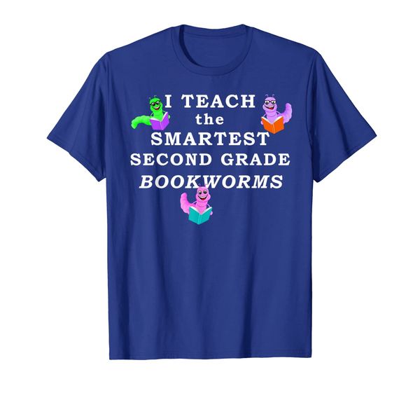 Teacher Reading Book Second Grade Bookworms Read T-Shirt, Mainly pictures