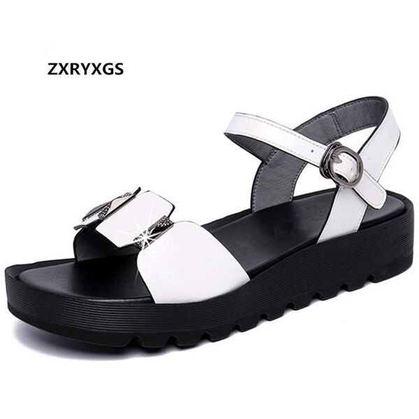fashion open shoes woman genuine leather sandals flat wedge with thick bottom casual summer women, Black
fashion open shoes woman genuine leather sandals flat wedge with thick bottom casual summer women, Black