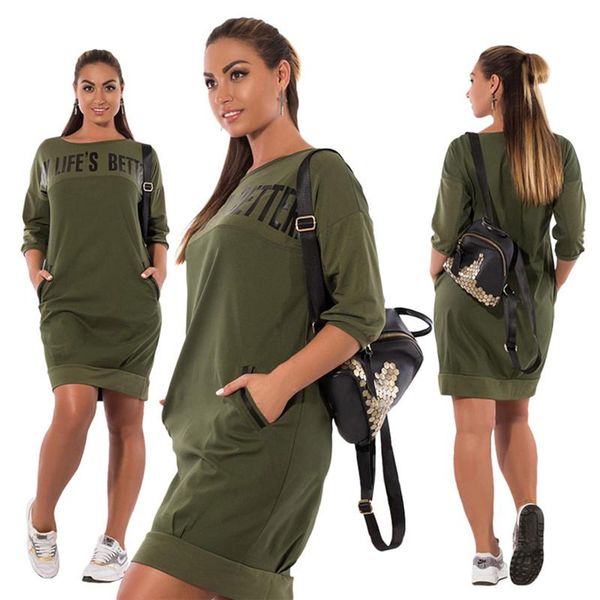 women dresses girl european and american style letter shirt casual loose summer clothes plus size cute mini dress femme, Black;gray
women dresses girl european and american style letter shirt casual loose summer clothes plus size cute mini dress femme, Black;gray
