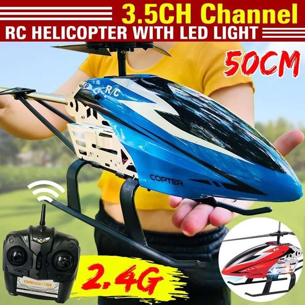 3.5CH Channel Huge RC Helicopter Aircraft 2.4G 50CM Remote Control Airplane with LED Light outdoors Toy Gift for Children, Red 1 battery
3.5CH Channel Huge RC Helicopter Aircraft 2.4G 50CM Remote Control Airplane with LED Light outdoors Toy Gift for Children, Red 1 battery