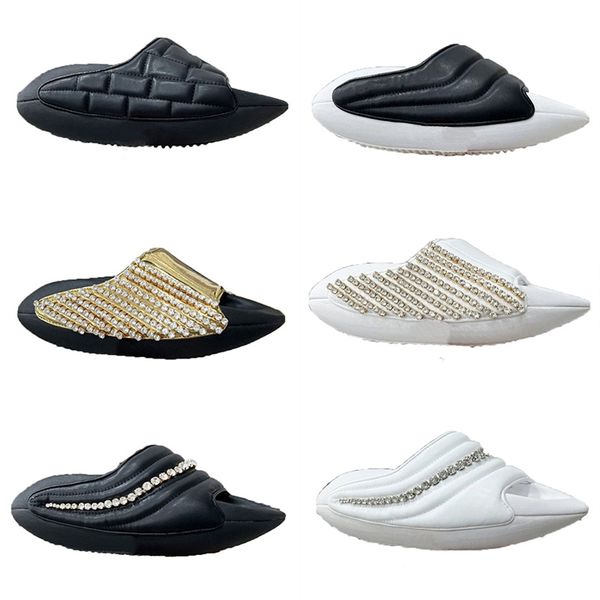 fashion designer men women space slippers beach sandals pearl womens loafers print soft dough microfiber cowhide genuine leather slide, Black
fashion designer men women space slippers beach sandals pearl womens loafers print soft dough microfiber cowhide genuine leather slide, Black