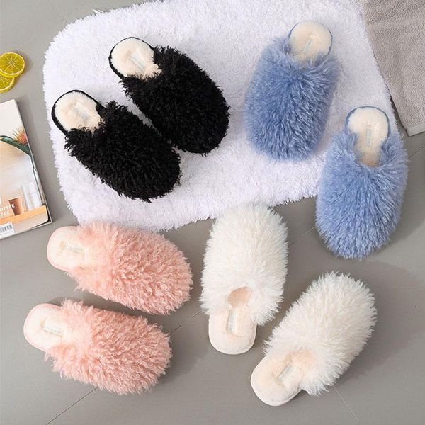 women winter slippers bedroom warm flat fur fluffy house slides shoes fashion furry plush pink indoor home vt1577, Black
women winter slippers bedroom warm flat fur fluffy house slides shoes fashion furry plush pink indoor home vt1577, Black