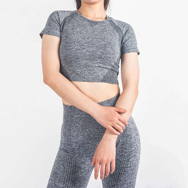 women's tracksuits tracksuitsstyle sportswear women's point seamless fitness hip lifting tights short sleeve yoga suit x6r3, Gray
women's tracksuits tracksuitsstyle sportswear women's point seamless fitness hip lifting tights short sleeve yoga suit x6r3, Gray