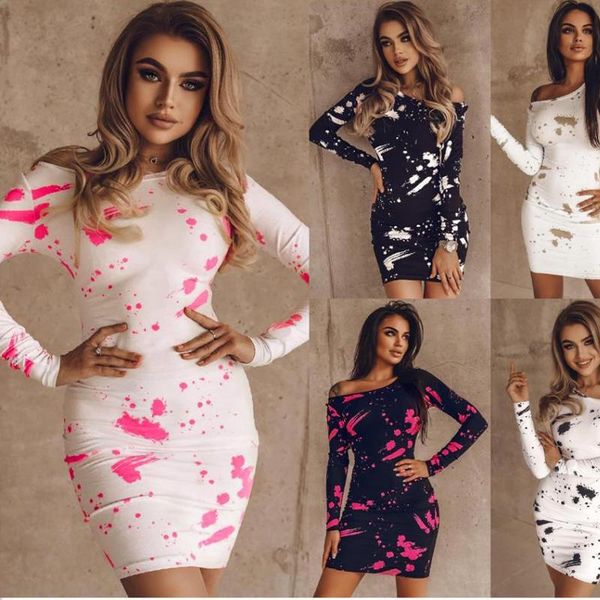 casual dresses 2021 autumn one shoulder bodycon mini dress long sleeve package hip women elegant slim splash ink print party club, Black;gray
casual dresses 2021 autumn one shoulder bodycon mini dress long sleeve package hip women elegant slim splash ink print party club, Black;gray