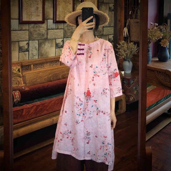 johnature vintage a-line three quarter sleeve ramie dress autumn o-neck loose casual pink print linen women dress 210521, Black;gray
johnature vintage a-line three quarter sleeve ramie dress autumn o-neck loose casual pink print linen women dress 210521, Black;gray