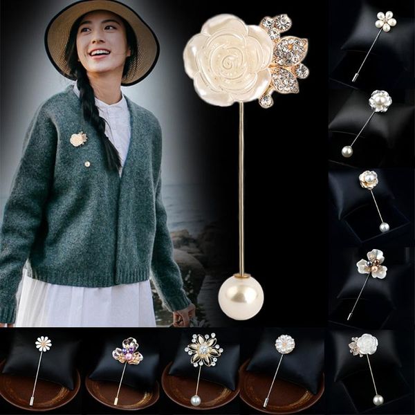 keychains 1pcs women's fashion honeysuckle camellia brooch pearl rose fittings one word pin s78, Silver
keychains 1pcs women's fashion honeysuckle camellia brooch pearl rose fittings one word pin s78, Silver