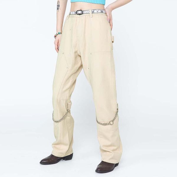men's jeans retro knee chain solid pockets pants mens and womens streetwear oversize washed casual denim trousers loose hip hop jean, Blue
men's jeans retro knee chain solid pockets pants mens and womens streetwear oversize washed casual denim trousers loose hip hop jean, Blue