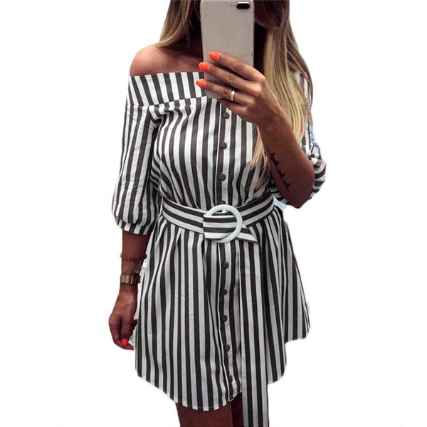 casual dresses off shoulder women short mini dress vintage fashion autumn summer bandage belted shirt ol buttons vestidos, Black;gray
casual dresses off shoulder women short mini dress vintage fashion autumn summer bandage belted shirt ol buttons vestidos, Black;gray