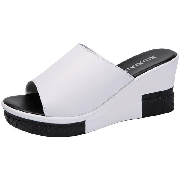 slippers women shoes 2021 fashion white summer heels wedge platform scarpe donna klapki damskie na lato, Black
slippers women shoes 2021 fashion white summer heels wedge platform scarpe donna klapki damskie na lato, Black