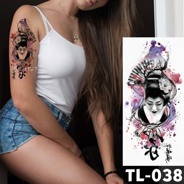 temporary tattoos waterproof body art painting arm sleeve tattoo japanese geisha lotus flower women design fake
temporary tattoos waterproof body art painting arm sleeve tattoo japanese geisha lotus flower women design fake