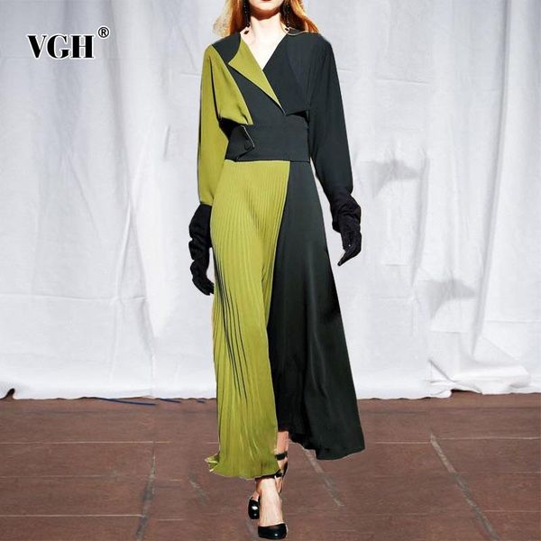 casual dresses vgh patchwork hit color dress for women lapel long sleeve high waist with sashes ruched asymmetrical hem female clothing, Black;gray
casual dresses vgh patchwork hit color dress for women lapel long sleeve high waist with sashes ruched asymmetrical hem female clothing, Black;gray