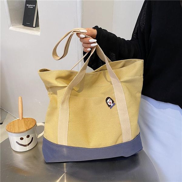 shoulder bags canvas texture large-capacity tote bag women college students class vintage casual fashion shopping handbag
shoulder bags canvas texture large-capacity tote bag women college students class vintage casual fashion shopping handbag