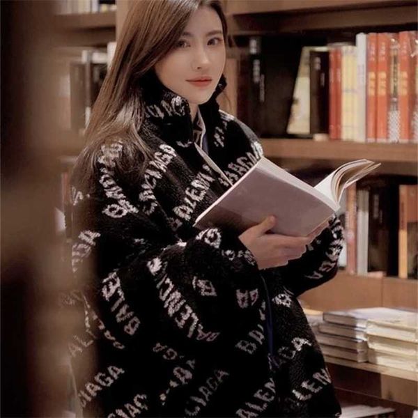 women's winter jacket letter b pattern female outerwear luxury coat women 2022 211123, Black
women's winter jacket letter b pattern female outerwear luxury coat women 2022 211123, Black