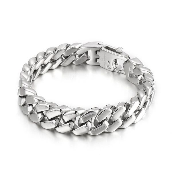 link, chain haolynjoy 13mm 316l stainless steel polished men's bracelet wristband pure color punk jewelry, Black
link, chain haolynjoy 13mm 316l stainless steel polished men's bracelet wristband pure color punk jewelry, Black