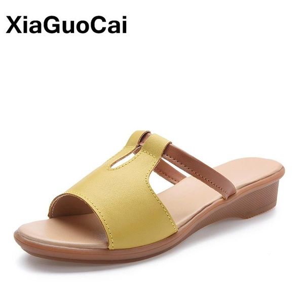 slippers 2021 summer women big size woman's sandals open toe leisure wedges female slides leather shoes, Black
slippers 2021 summer women big size woman's sandals open toe leisure wedges female slides leather shoes, Black