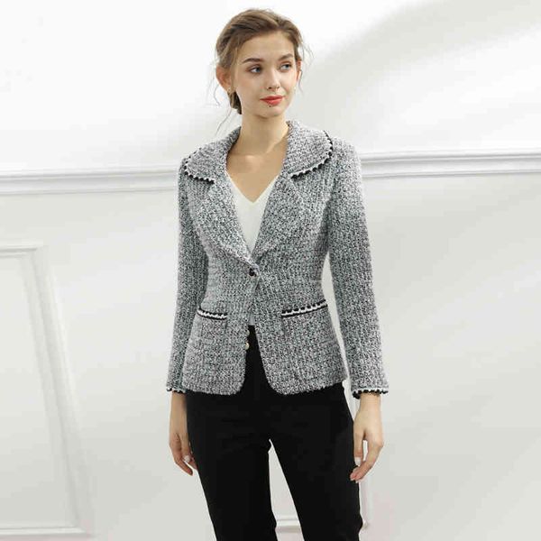 jackets high-quality fashion coat autumn vintage women chic lapel long tweed jacket, Black;brown
jackets high-quality fashion coat autumn vintage women chic lapel long tweed jacket, Black;brown