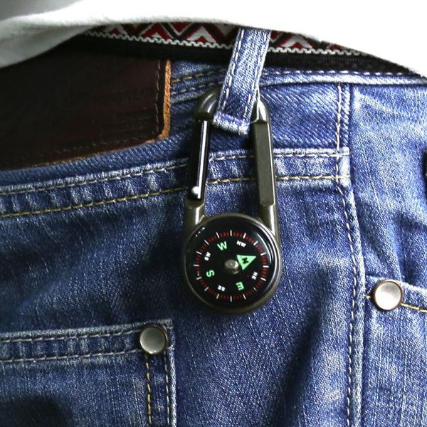 mini portable compass thermometer key chain ring carabiner for camping outdoor with temperature gadgets
mini portable compass thermometer key chain ring carabiner for camping outdoor with temperature gadgets