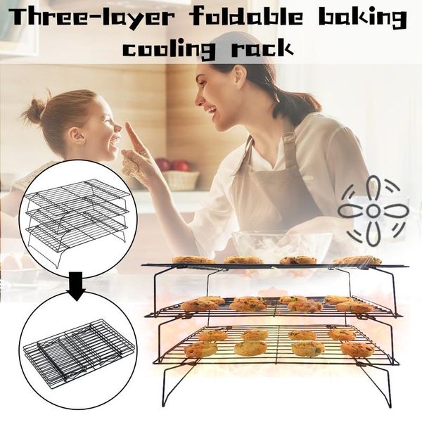 hooks & rails stainless steel foldable three-layer cookie cooling rack baking bbq tools home kitchen accessories
hooks & rails stainless steel foldable three-layer cookie cooling rack baking bbq tools home kitchen accessories