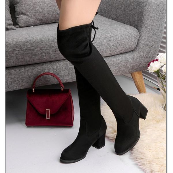boots 2021 autumn and winter high-quality women's over-the-knee high-heeled long trend square high size, Black
boots 2021 autumn and winter high-quality women's over-the-knee high-heeled long trend square high size, Black