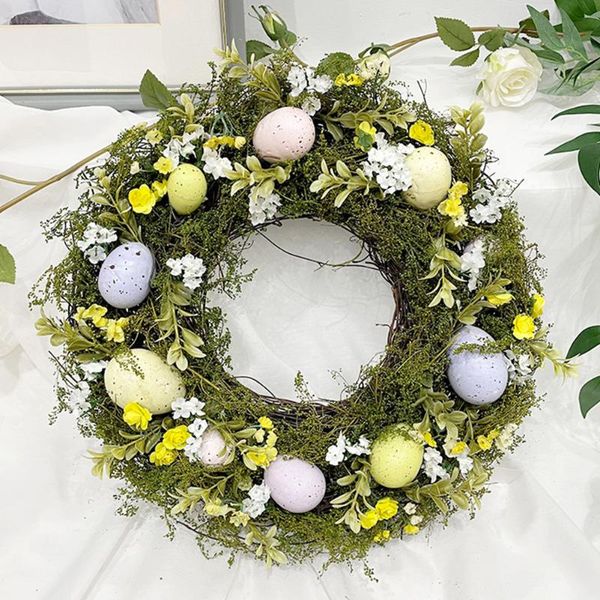 decorative flowers & wreaths easter wreath egg artificial door garland rattan frame with green leaves for home party day decor
decorative flowers & wreaths easter wreath egg artificial door garland rattan frame with green leaves for home party day decor