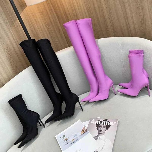 boots 2021 fashion designer womens high heel overknee thigh black pointed stretch sock ankle
boots 2021 fashion designer womens high heel overknee thigh black pointed stretch sock ankle