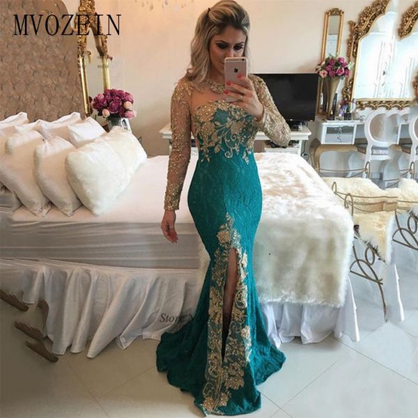 party dresses formal green gold lace evening long sleeve mermaid prom dress beaded special occasion gown vestido de festa abiye, White;black
party dresses formal green gold lace evening long sleeve mermaid prom dress beaded special occasion gown vestido de festa abiye, White;black