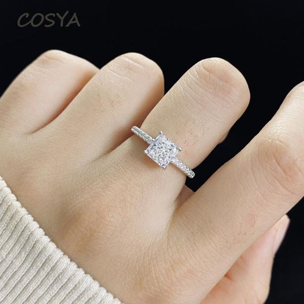 sterling silver square 6*6mm white luxury ring solid high carbon diamond shinning for women fine jewelry birthday gift cluster rings, Golden;silver
sterling silver square 6*6mm white luxury ring solid high carbon diamond shinning for women fine jewelry birthday gift cluster rings, Golden;silver