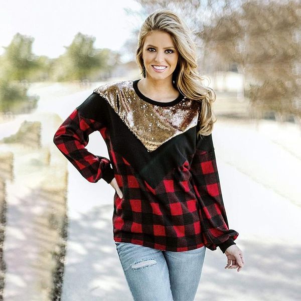 women's hoodies & sweatshirts women o-neck long-sleeved sweatshirt plaid vintage autumn casual, Black
women's hoodies & sweatshirts women o-neck long-sleeved sweatshirt plaid vintage autumn casual, Black