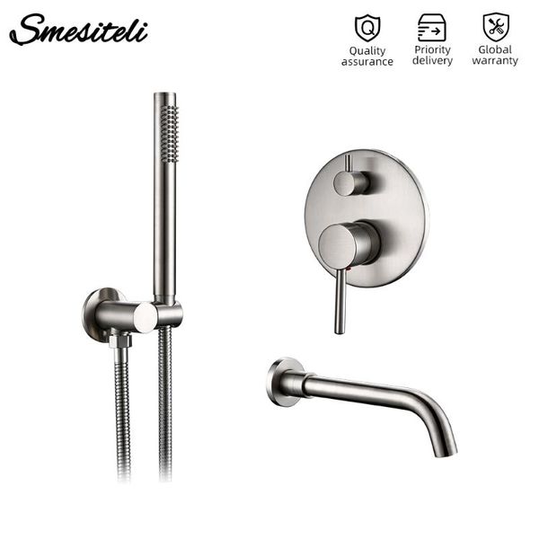 brushed stainless steel solid brass shower head hand sprayer 2 ways cold mixing bathroom faucet kit sets
brushed stainless steel solid brass shower head hand sprayer 2 ways cold mixing bathroom faucet kit sets