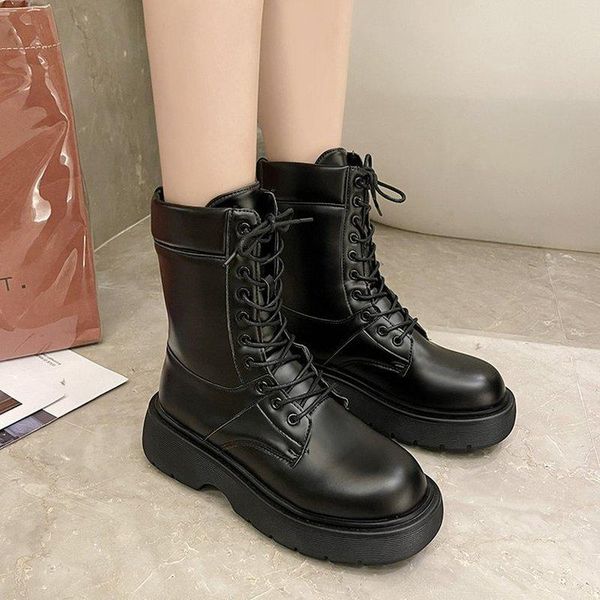 boots 2021 autumn winter ankle for women waterproof pu leather ladies motorcycle thick sole lace up platform botas, Black
boots 2021 autumn winter ankle for women waterproof pu leather ladies motorcycle thick sole lace up platform botas, Black
