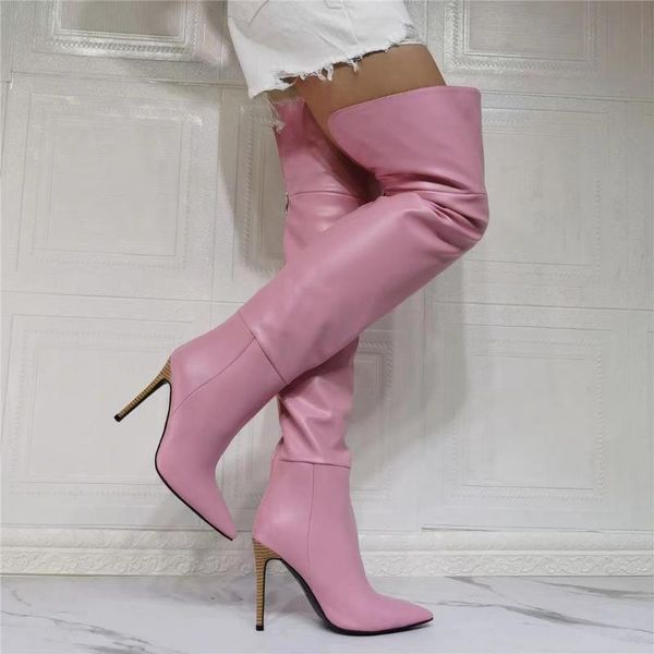 fashion designer pointed toe zipper high heels long ins women boots ladies pink thih heel female autumn shoes, Black
fashion designer pointed toe zipper high heels long ins women boots ladies pink thih heel female autumn shoes, Black