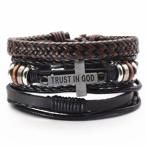 multi-layer 3 pcs/set black brown leather men bracelets for women wood beads trust in god cross charm bangle homme gift jewelry, Golden;silver
multi-layer 3 pcs/set black brown leather men bracelets for women wood beads trust in god cross charm bangle homme gift jewelry, Golden;silver