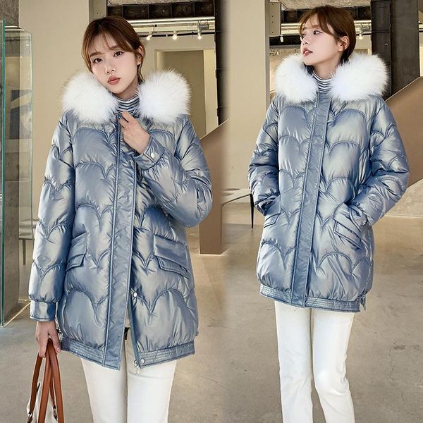 women's down & parkas parka women big fur thickening warm pure color wind ins students cotton-padded jacket female coat 802, Black
women's down & parkas parka women big fur thickening warm pure color wind ins students cotton-padded jacket female coat 802, Black