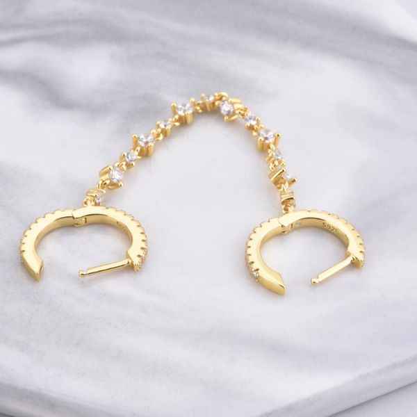 hoop & huggie earring925 sterling silver clear zircon chain huggies 2021 two circle hoops safety round rock punk jewelry for european jewels, Golden;silver
hoop & huggie earring925 sterling silver clear zircon chain huggies 2021 two circle hoops safety round rock punk jewelry for european jewels, Golden;silver