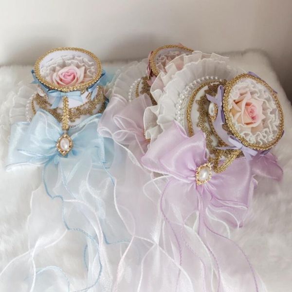stingy brim hats m7dd japanese lolita vintage round hat ruffled lace bow pearl pendant tea party bonnet hair clip royal style anime, Blue;gray
stingy brim hats m7dd japanese lolita vintage round hat ruffled lace bow pearl pendant tea party bonnet hair clip royal style anime, Blue;gray