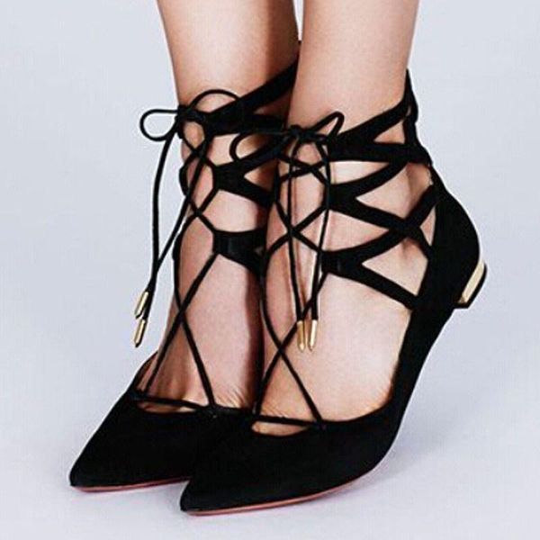 sandals pointed toe suede hollow flats women shoes cross tied selling zapatos mujer 13 colors strappy lace-up dress, Black
sandals pointed toe suede hollow flats women shoes cross tied selling zapatos mujer 13 colors strappy lace-up dress, Black
