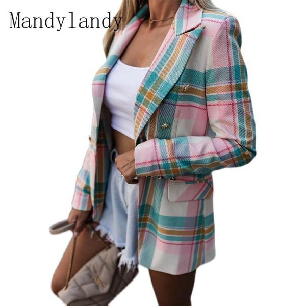 women's suits & blazers mandylandy autumn fashion long sleeve double breasted turn-down collar women's casual plaid printed slim co, White;black
women's suits & blazers mandylandy autumn fashion long sleeve double breasted turn-down collar women's casual plaid printed slim co, White;black